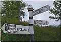 Old Direction Sign - Signpost by Enmore Road, Enmore parish