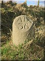 NJ6144 : Old Milestone by the B9001, Forgue parish by Milestone Society