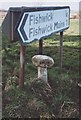 Old Milepost by the B6461, Fishwick