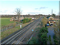 Railway and premises north of Staines Bypass