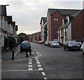 Contrasting housing, Rodney Road, Newport