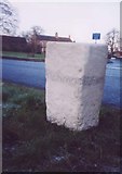 SE2489 : Old Guide Stone by the A684, village green, Great Crakehall by Milestone Society