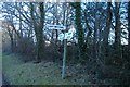 Old Direction Sign - Signpost southeast of Ethy Barton, St Veep parish