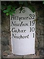 Old Milestone by the B995, Cupar Road, Newport-on-Tay