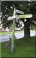 NZ1131 : Old Direction Sign - Signpost by Saunders Avenue, Hamsterley by Milestone Society