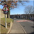 Traffic lights warning sign, Cardiff Road, Edwardsville