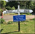 Old Direction Sign - Signpost by Holbrook Cottage, Calf Way