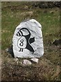 NC3468 : Old Milestone on Cape Wrath peninsula, Durness parish by Milestone Society