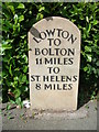 Replica Milestone by the A572, Newton Road, Lane Head