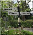 Old Direction Sign - Signpost by Coates Lane, Coates Castle, Sutton