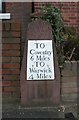 Old Milestone by the A452, Milestone Cottage, Warwick Road, Kenilworth