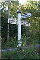 Old Direction Sign - Signpost by the B2089, Brede parish