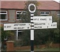 Old Direction Sign - Signpost by the B1257, High Street, Swinton