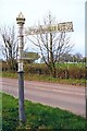 Direction Sign - Signpost on the B3136 Lambert