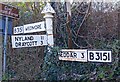 Old Direction Sign - Signpost by the B3151, Cocklake