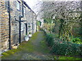 Halifax FP737 passing the Kitten Clough cottages, Pellon