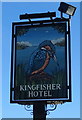 Sign for the Kingfisher Hotel, Dormanstown, Redcar