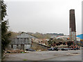 Demolished and derelict industrial buildings in Rhymney