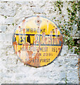 Old circular AA sign on Rosemary Lane in West Williamston