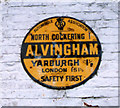 Old circular AA Sign on Alvingham Road, Alvingham