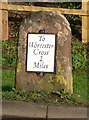 Old Milestone by the A443, Hallow Road, Worcester parish