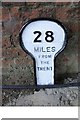 Old milemarker by the Grantham Canal, Woolsthorpe