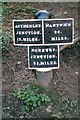 Old milemarker by the Shropshire Union Canal, Gnosall