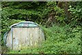 Corrugated iron garage