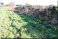 Boundary stone on verge of B4027 opposite Royal Oak Farm