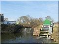 Cranage weir, with hydro power plant