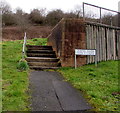 Steps up to a path to Chapel Close houses, Pentrebach