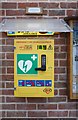 Defibrillator at the village hall