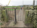 Old swing gate along footpath.