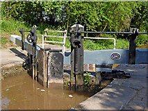 SJ6542 : Lock gates on the Audlem flight in Cheshire by Roger  D Kidd