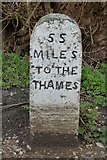 SP8834 : Old milemarker by the Grand Union Canal, Fenny Stratford by Milestone Society