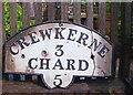 Old Milestone Plate, Crewkerne Museum, Market Square, Crewekerne