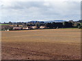 Looking across the fields to new houses Harvington