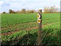 SP5111 : Footpath markers near Water Eaton by Steve Daniels