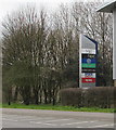 Withybush Shopping Park business names board, Haverfordwest