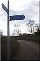 TF1800 : Signpost on the cycle route by Bob Harvey