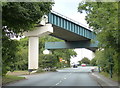 Railway bridge across the A174 Mill Bank