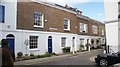 View of houses on Upper Cheyne Row from Lawrence Street