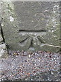 Bench mark on Pisgah Chapel gatepost, Llandegla