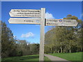 Sign for the Dollis Valley Greenwalk at Totteridge and Whetstone