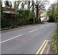 Towards a bend in Dulais Fach Road, Tonna