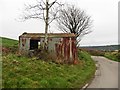 Corrugated iron shed above Slade Farm