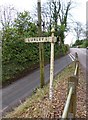 Old Direction Sign - Signpost east of Calverleigh, Tiverton parish