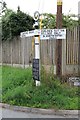 Old Direction Sign - Signpost by Wicker Lane, Guilden Sutton