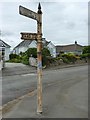 Old Direction Sign - Signpost at the dead end of St Germans Road, Callington