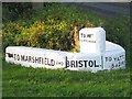 Old Guide Stone by the A420, Bristol Road, Lanhill